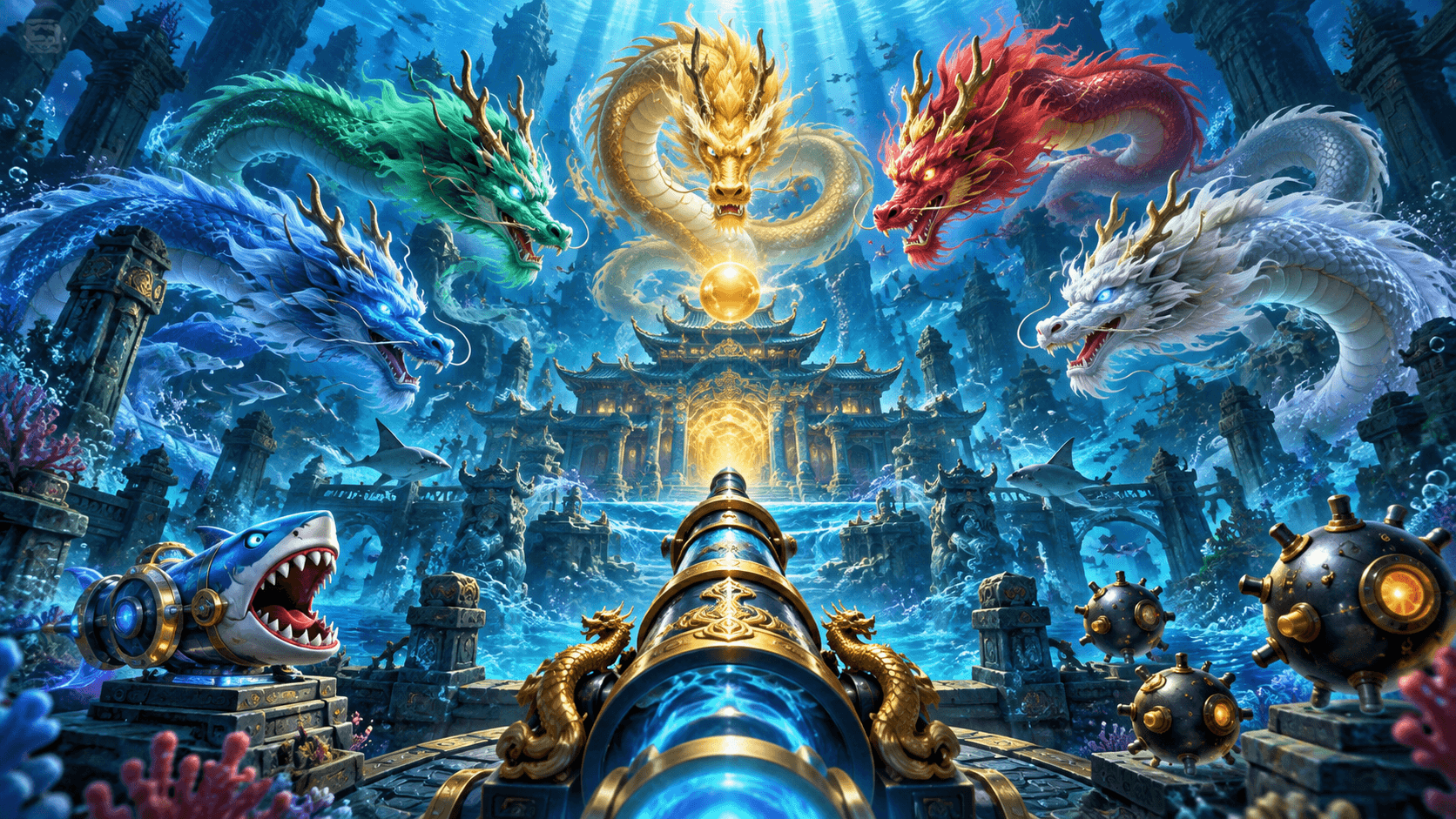 捕魚機遊戲資訊情境插圖